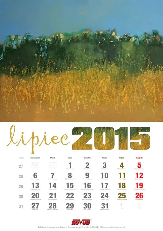 Kalendarz NOVUM 2015