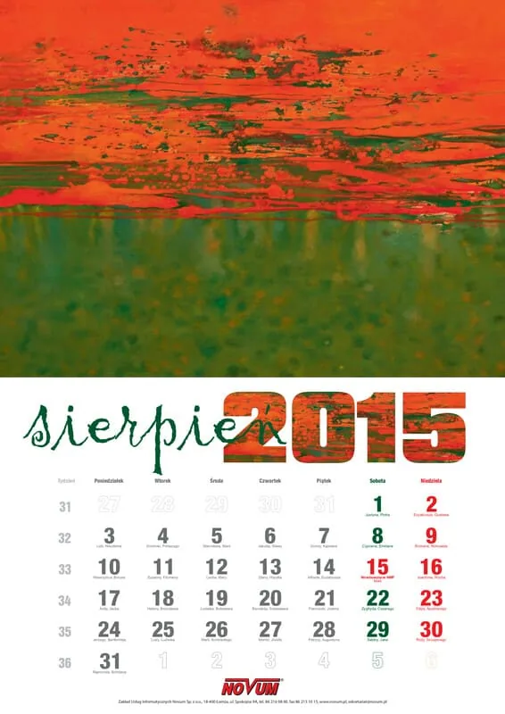 Kalendarz NOVUM 2015