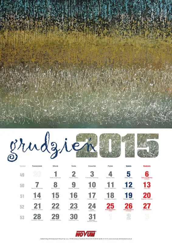 Kalendarz NOVUM 2015