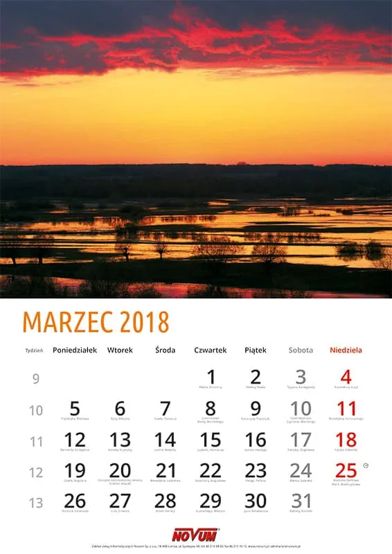 Kalendarz NOVUM 2018