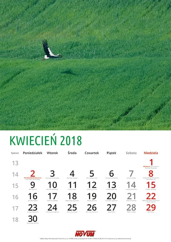 Kalendarz NOVUM 2018