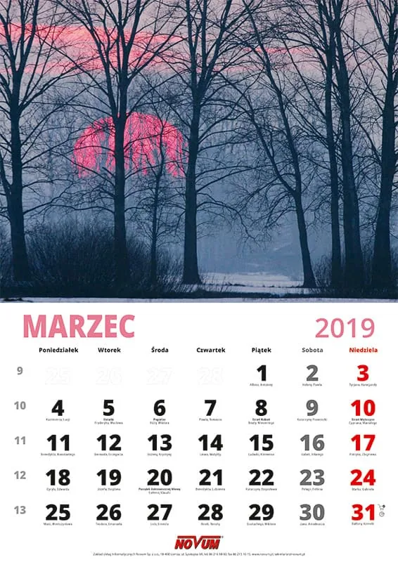 Kalendarz NOVUM 2019