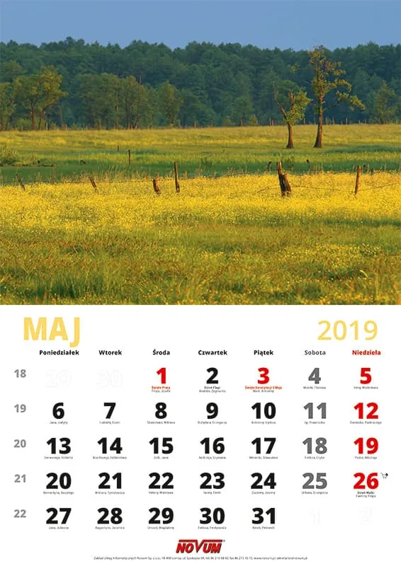 Kalendarz NOVUM 2019