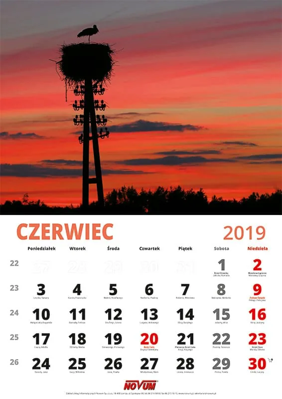 Kalendarz NOVUM 2019