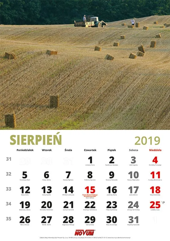 Kalendarz NOVUM 2019