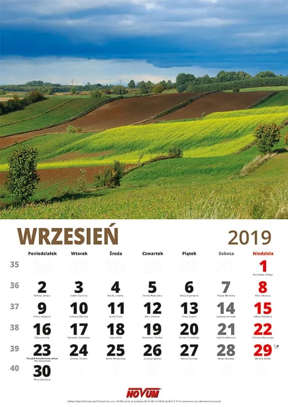Kalendarz NOVUM 2019