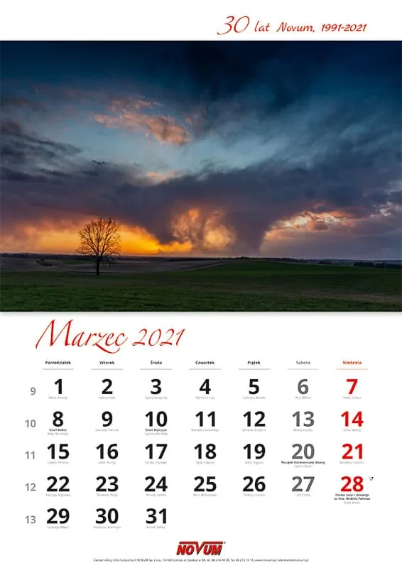 Kalendarz NOVUM 2021