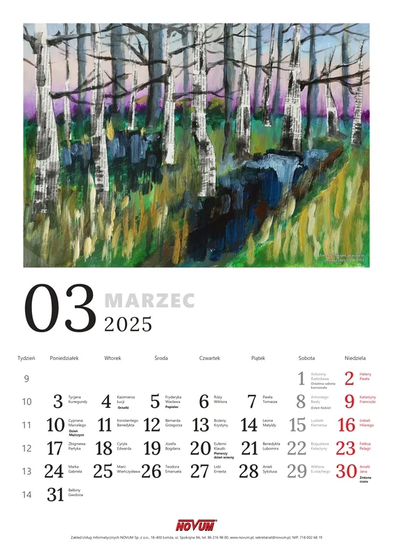 Kalendarz NOVUM 2025