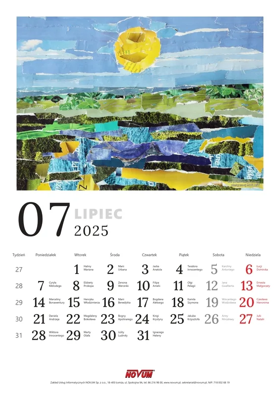 Kalendarz NOVUM 2025