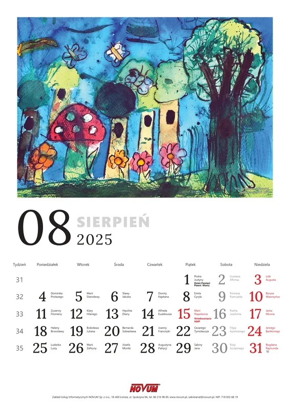 Kalendarz NOVUM 2025