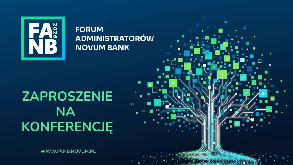 Oficjalna grafika zaproszenia na Forum Administratorów Novum Bank FANB2026