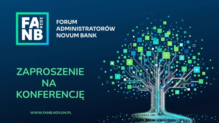 Oficjalna grafika zaproszenia na Forum Administratorów Novum Bank FANB2026